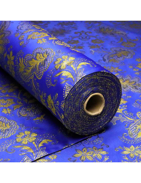 Tela Brocado Azulino - Telas Cofrades - Pasión Cofrade