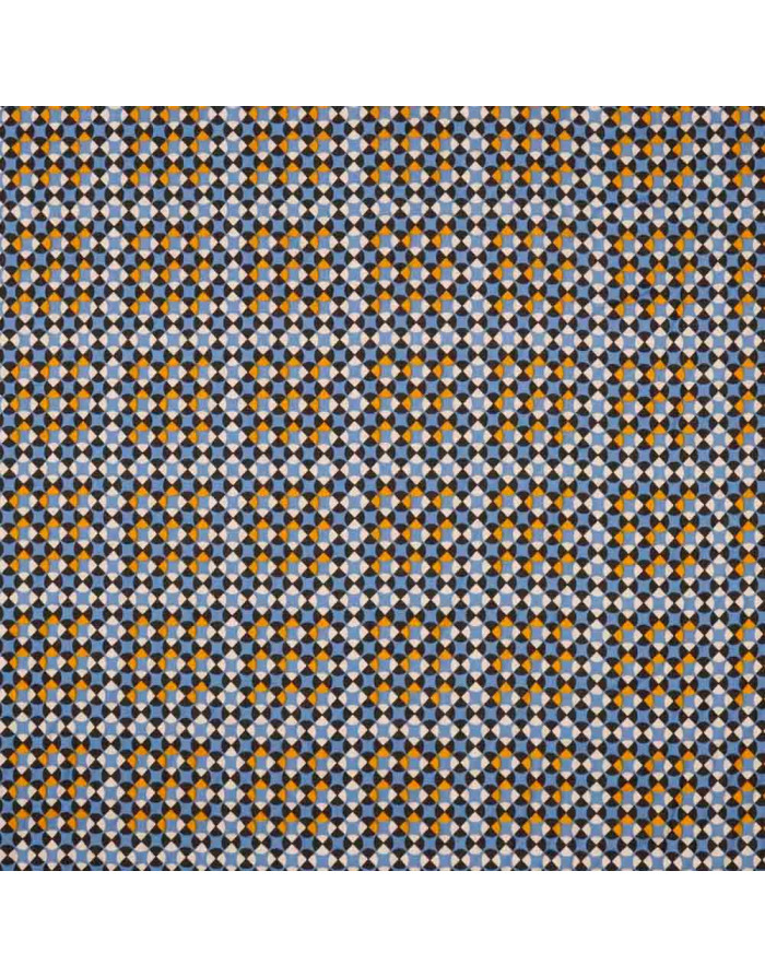 Viscosa Estampada Azul Mosaico | Telas Estampadas - Imagen 4