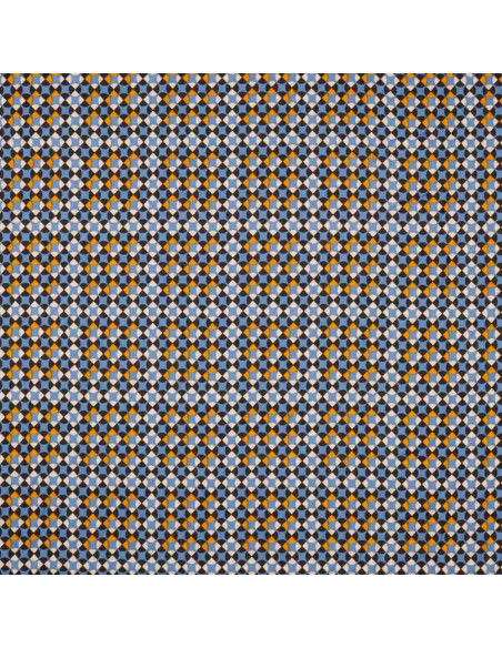 Viscosa Estampada Azul Mosaico | Telas Estampadas - Imagen 4