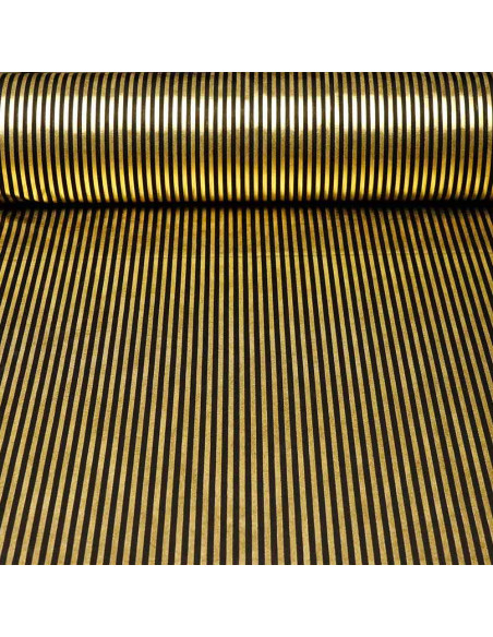 Lycra Rayas Doradas  - Telas de Carnaval - Telas Online