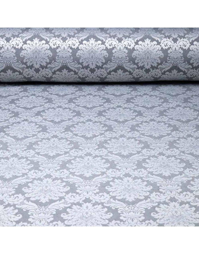 Telas de Damasco - Damasco Gris - Tienda de Telas - Imagen 1