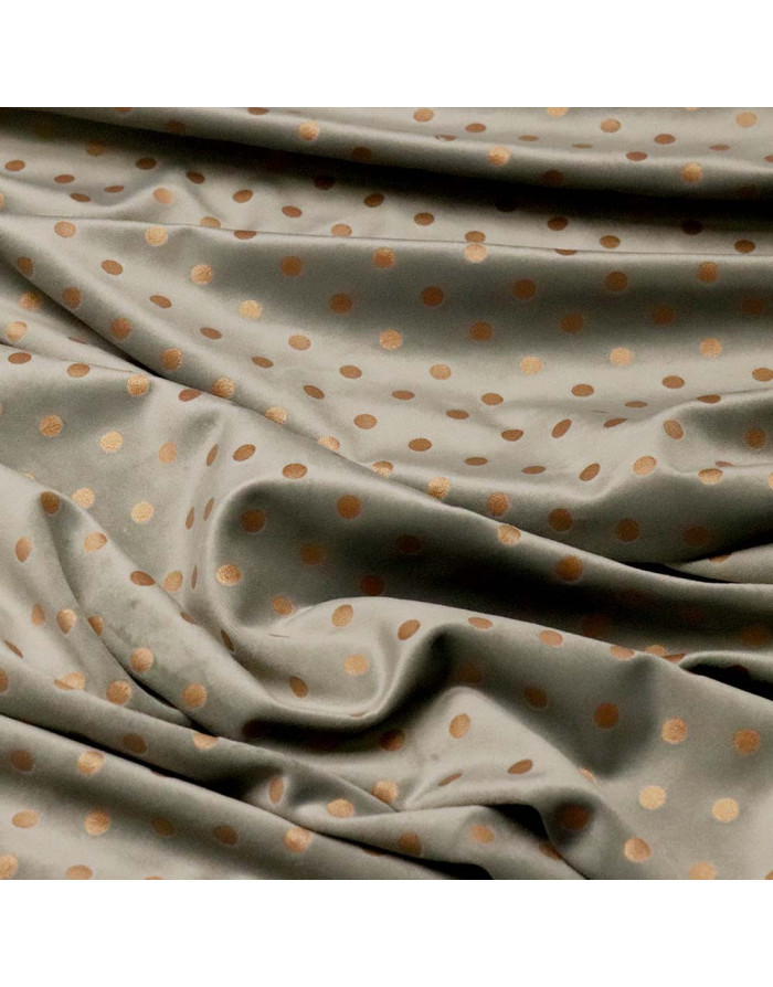 Terciopelo Lunar Cobre | Telas de Terciopelos con Lunares - Imagen 3