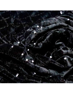 Lentejuelas Terciopelo Negra Rombos: Lentejuelas sobre Terciopelo 2