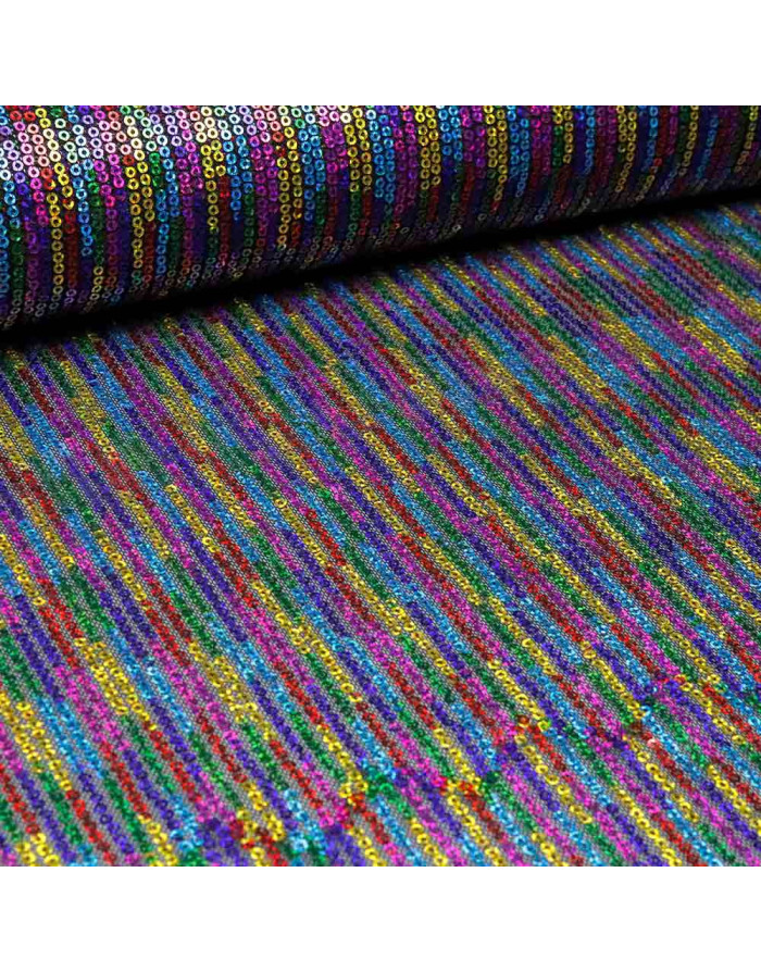 Telas de Lentejuelas Multicolores - Lentejuelas para Carnaval - Imagen 2