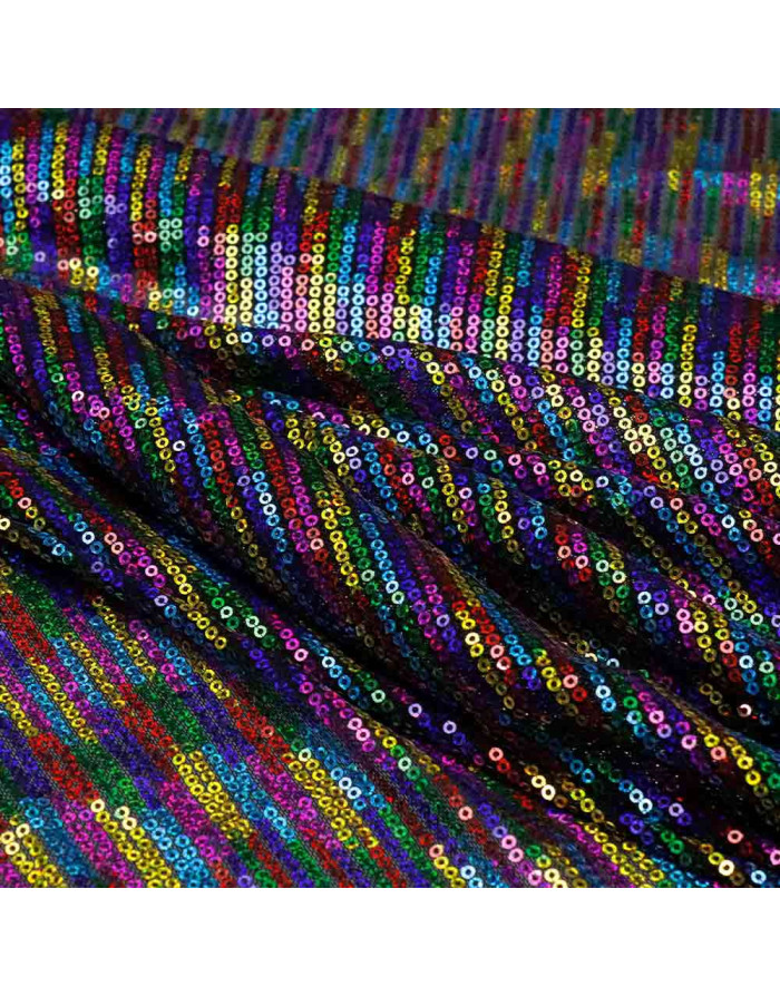Telas de Lentejuelas Multicolores - Lentejuelas para Carnaval - Imagen 3