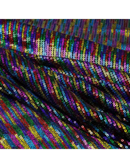 Telas de Lentejuelas Multicolores - Lentejuelas para Carnaval - Imagen 3