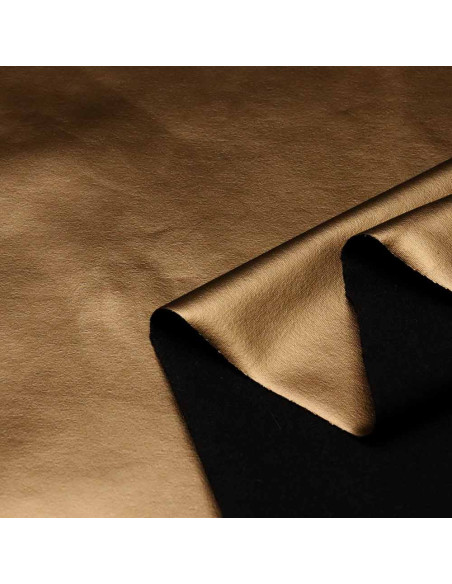 Tela Cuero Elástica Elegance | Tela de Cuero Verde y Cobre Tela Cuero Elástica Elegance | Tela de Cuero Verde y Cobre