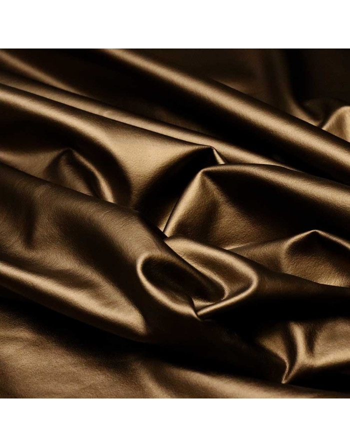 Tela Cuero Elástica Elegance | Tela de Cuero Verde y Cobre