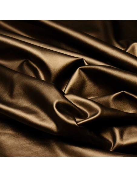 Tela Cuero Elástica Elegance | Tela de Cuero Verde y Cobre Tela Cuero Elástica Elegance | Tela de Cuero Verde y Cobre