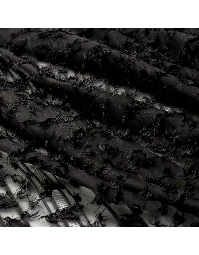 Gasa Negra Desplumada - Elegancia y Estilo para Moda de Vestir