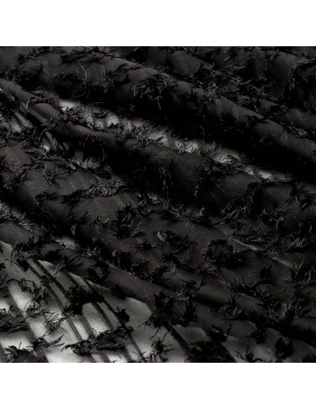 Gasa Negra Desplumada - Elegancia y Estilo para Moda de Vestir