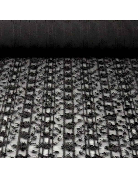 Gasa Negra Desplumada - Elegancia y Estilo para Moda de Vestir