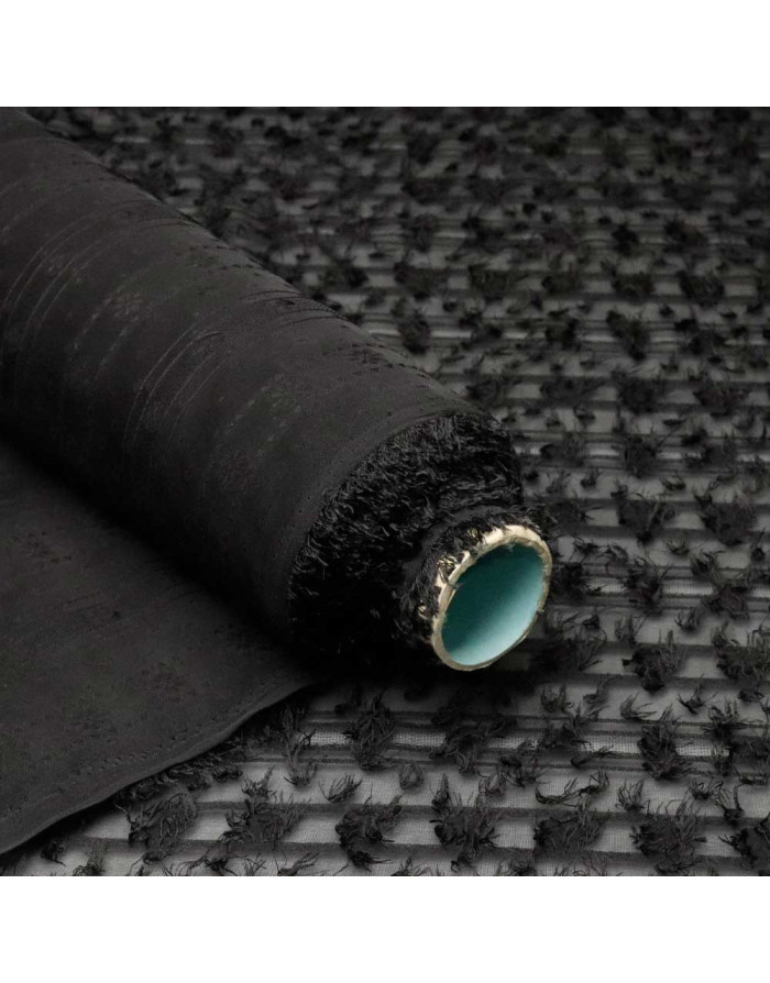 Gasa Negra Desplumada - Elegancia y Estilo para Moda de Vestir