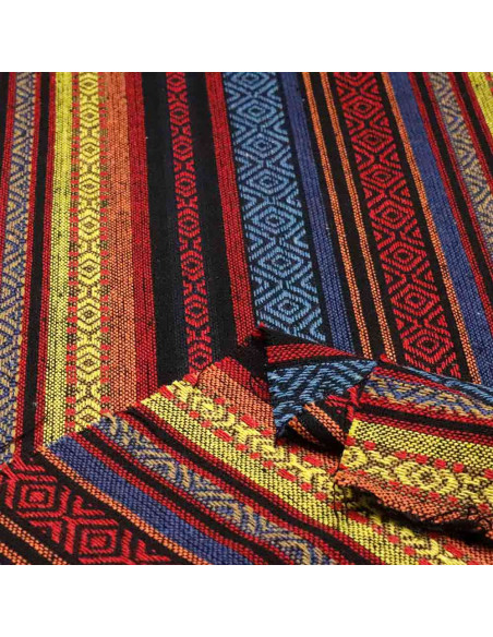 Tela Alpujarreña Rayas Azteca - Tradición en Tus Manos - Imagen 2