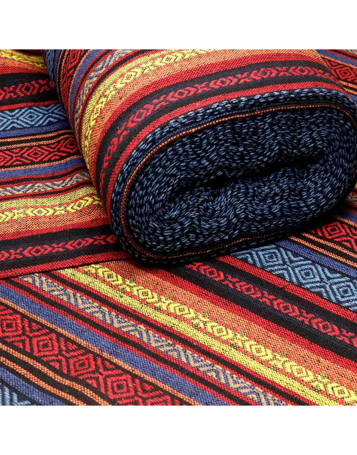 Tela Alpujarreña Rayas Azteca - Tradición en Tus Manos - Imagen 3