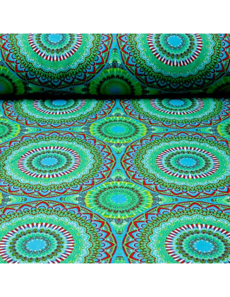 Tela Carnaval Mandala Verde - Telas de Carnaval en Ofertas Tela Carnaval Mandala Verde - Telas de Carnaval en Ofertas