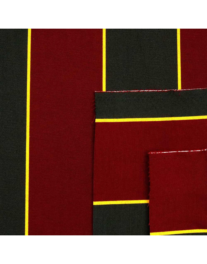 "Toldo Rayas Burdeos Verdes Teflón - Telas Para Toldos - Imagen 3