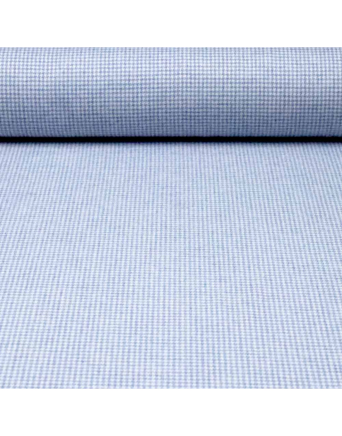 Tela Paño Pata Gallo Celeste - Telas para Abrigos | Telas Online - Imagen 1