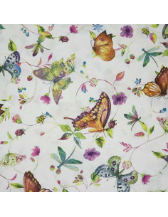 Tela Loneta Mariposa Cuya - Tela Para Cortinas y Tapizar 2