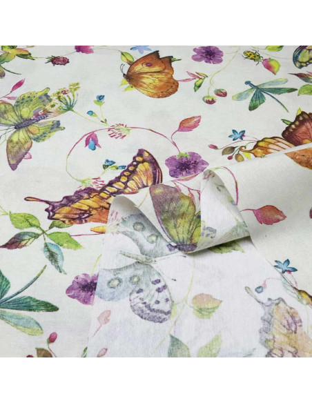 Tela Loneta Mariposa Cuya - Tela Para Cortinas y Tapizar Tela Loneta Mariposa Cuya - Tela Para Cortinas y Tapizar