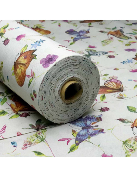 Tela Loneta Mariposa Cuya - Tela Para Cortinas y Tapizar Tela Loneta Mariposa Cuya - Tela Para Cortinas y Tapizar