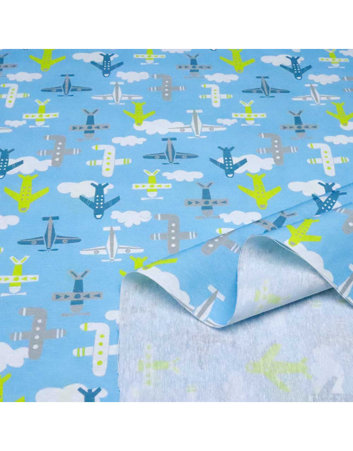 Tela Aviones Infantil Loneta - Tela para Habitaciones de Niños - Imagen 2