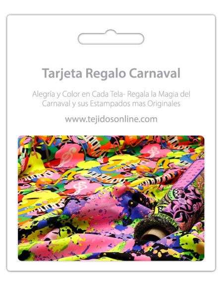 Tarjeta de Regalo de Carnaval en TejidosOnline - Carnaval - Imagen 1