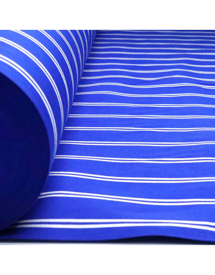 Lona Toldo Azul Rayas Blancas - Telas para Toldos - Imagen 4