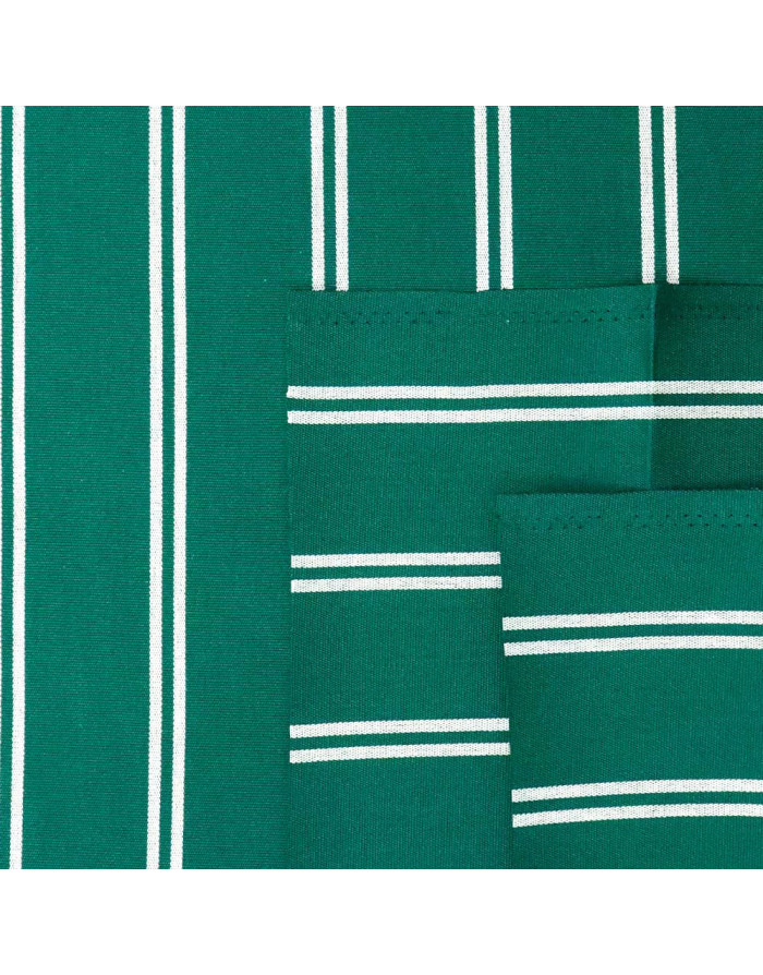 Lona Toldo Verde Rayas Blancas - Telas para Toldos - Toldos Verde