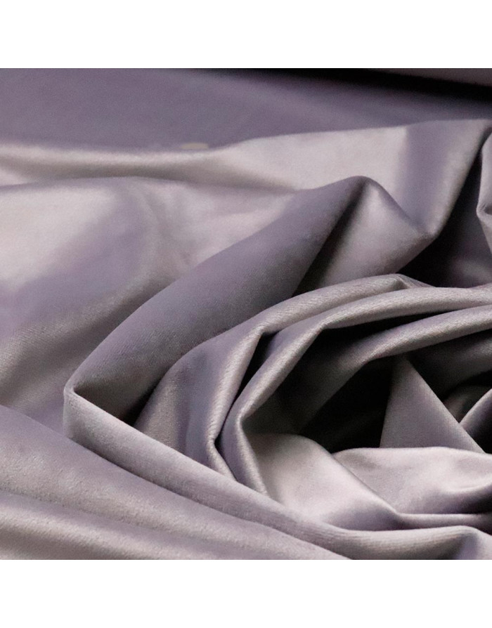 Terciopelo Gris Medio Liso | Telas en Terciopelo - Imagen 4