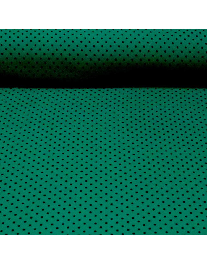 Crespón Verde Botella Lunar Negro Lycra | Tela Flamenca