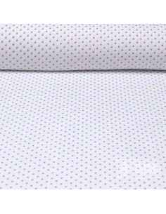 Crespón Blanco Lunar Malva Lycra