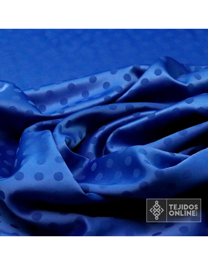 Satén Lycra Azafata Lunar Lenteja- Tela de Lunares con Lycra