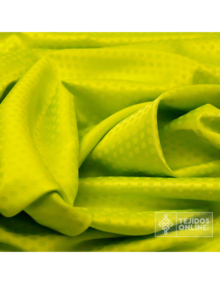 Satén Lycra Lima Lunar Pequeño | Telas para Flamenca Satén Lycra Lima Lunar Pequeño | Telas para Flamenca