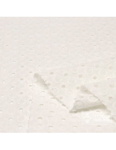 Perforado Blanco Roto Rueda - Telas 100% Algodón 2