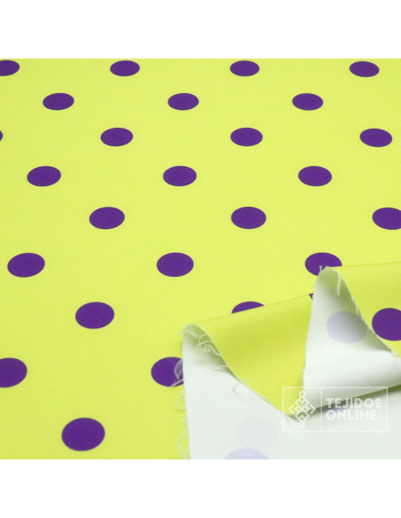 Tela Lima Lunar Morado - Tela para Flamenca - Telas Lunares - Imagen 2