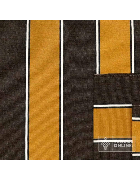 Telas de Toldos - Telas para Toldo Rayas Marrón Camel - Imagen 3