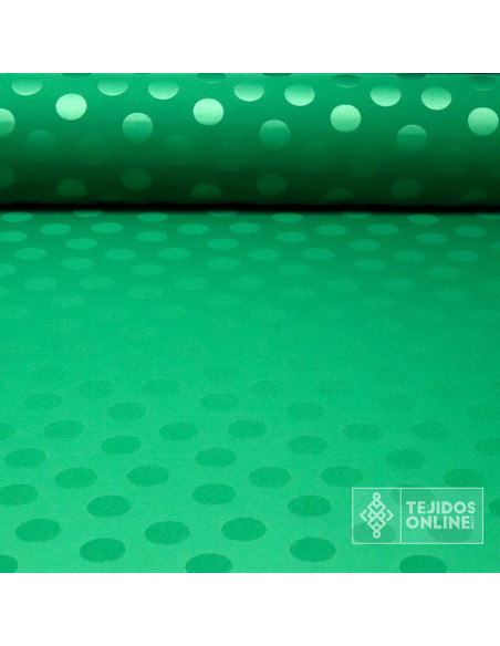 Tela de Satén Jacquard Verde - Telas para Flamenca Tela de Satén Jacquard Verde - Telas para Flamenca