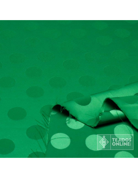 Tela de Satén Jacquard Verde - Telas para Flamenca Tela de Satén Jacquard Verde - Telas para Flamenca