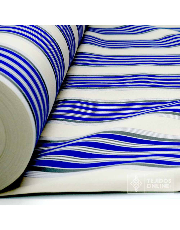 Lona de toldo Azul Rayas| Tienda de telas para exteriores - Imagen 3