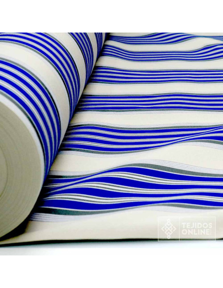 Lona de toldo Azul Rayas| Tienda de telas para exteriores - Imagen 3