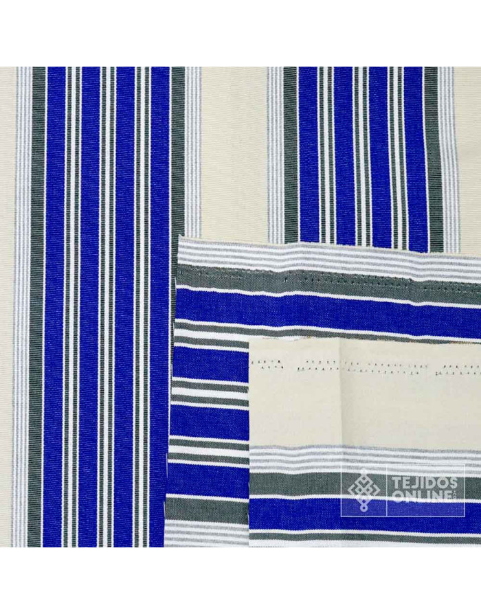 Lona de toldo Azul Rayas| Tienda de telas para exteriores - Imagen 2