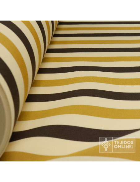 Telas de Toldos - Lona de Toldo Rayas Albero Marrón - Toldos - Imagen 4