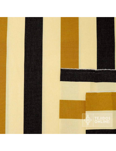 Telas de Toldos - Lona de Toldo Rayas Albero Marrón - Toldos - Imagen 3