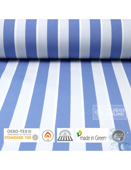 Telas para Toldos - Toldo Rayas Celeste - Toldo de Rayas Telas para Toldos - Toldo Rayas Celeste - Toldo de Rayas