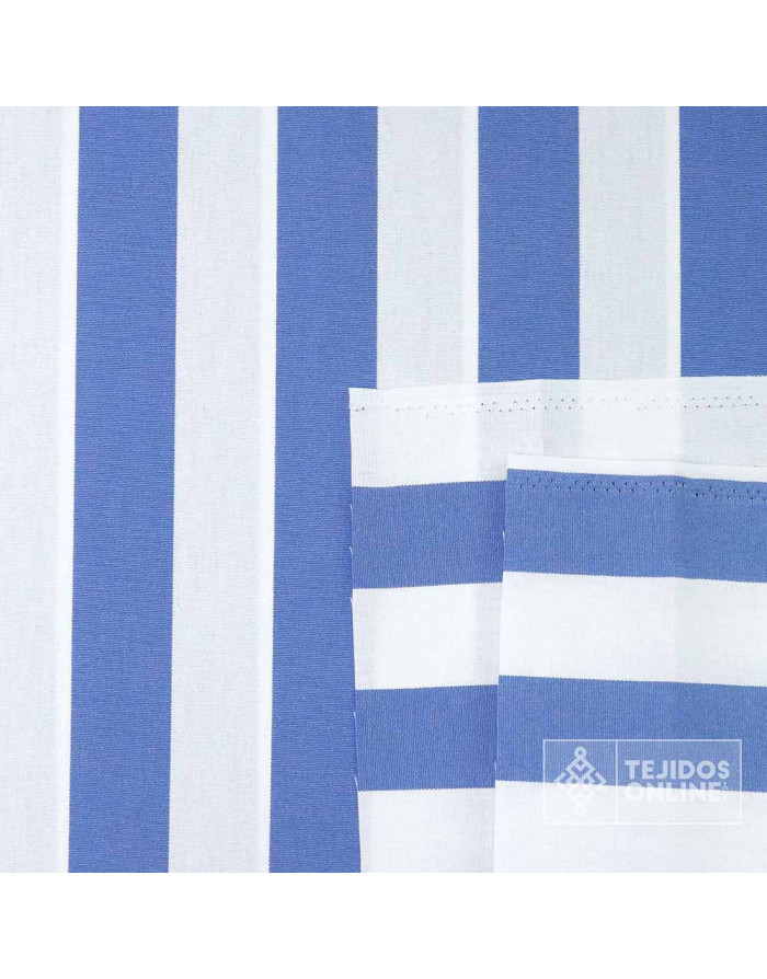 Telas para Toldos - Toldo Rayas Celeste - Toldo de Rayas