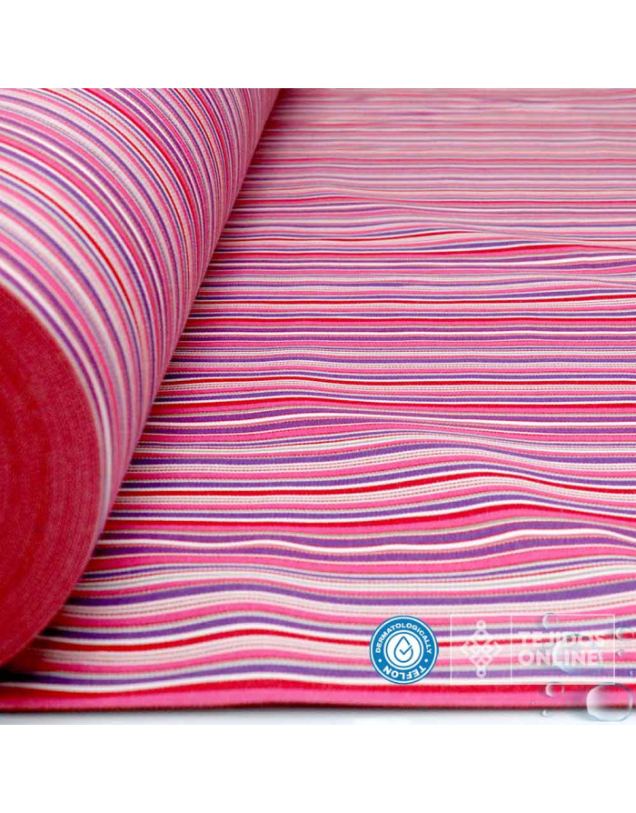 Toldo Rayas Fucsia Teflón- Toldo Impermeables - Telas de Toldo - Imagen 3