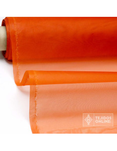 Organdí Naranja - Tela para Levantar Volantes - Tienda Telas