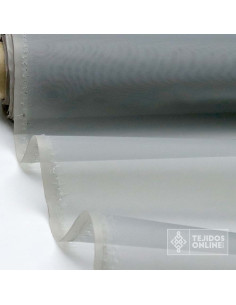 Organdí Gris - Tela para Levantar Volantes - Organza Gris