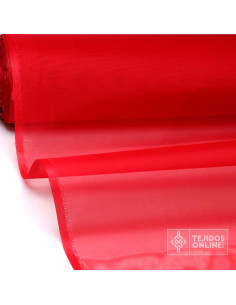 Organdí Rojo - Tela para Levantar Volantes - Tienda Tela